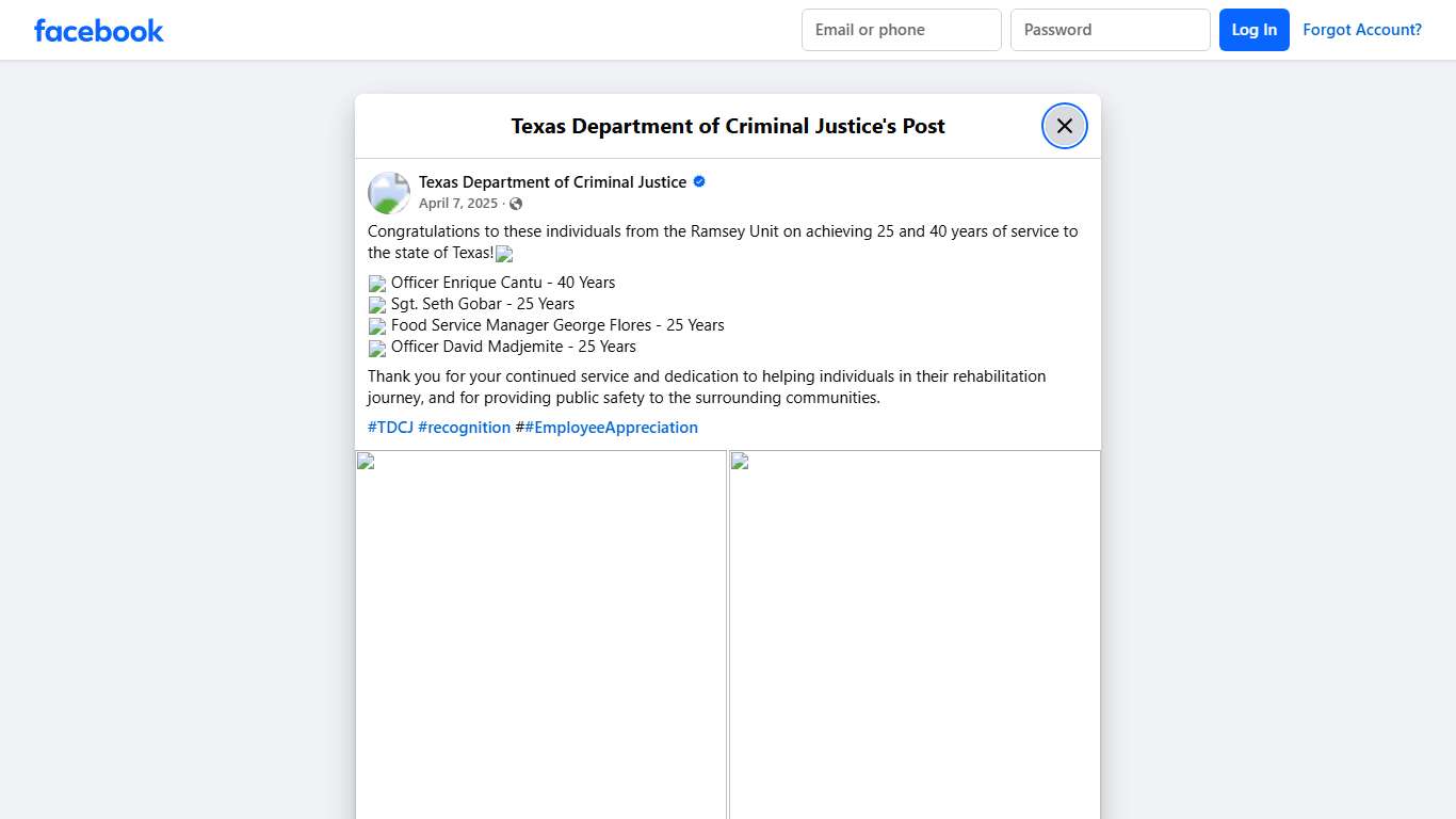 Congratulations to... - Texas Department of Criminal Justice | Facebook
